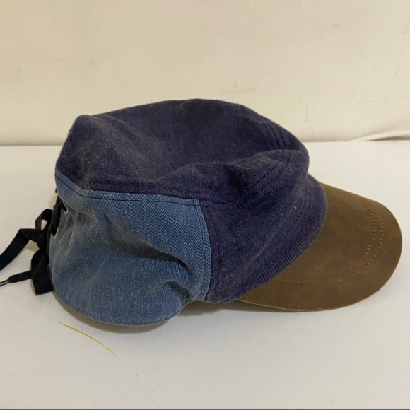 Light & Dark Denim Leather Women’s Lace Cap - Picture 5 of 8